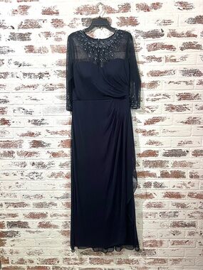 alex evenings women's long sleeveless dress with shawl Alex Evenings Long Sleeveless Embroidered Women's Dress Wisteria : 14